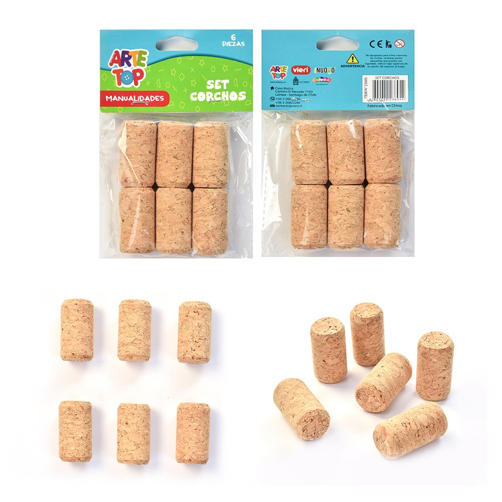 Foto Set 6 corchos naturales manualidades